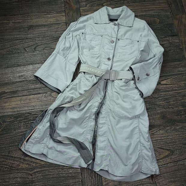 [한섬 타임] 오버사이즈 셔링 벨티드 트렌치코트 M17067