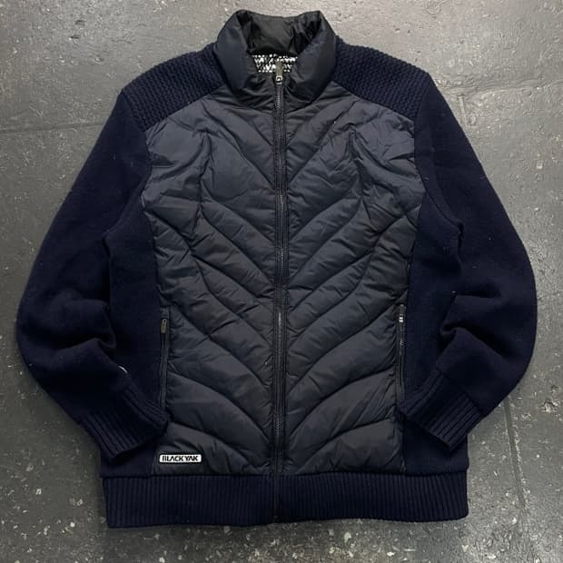 100 블랙야크 하이브리드 니트 패딩 