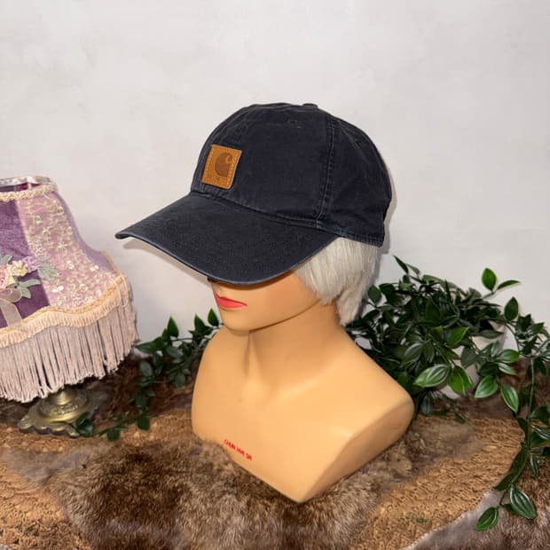 Carhartt black logo camp cap