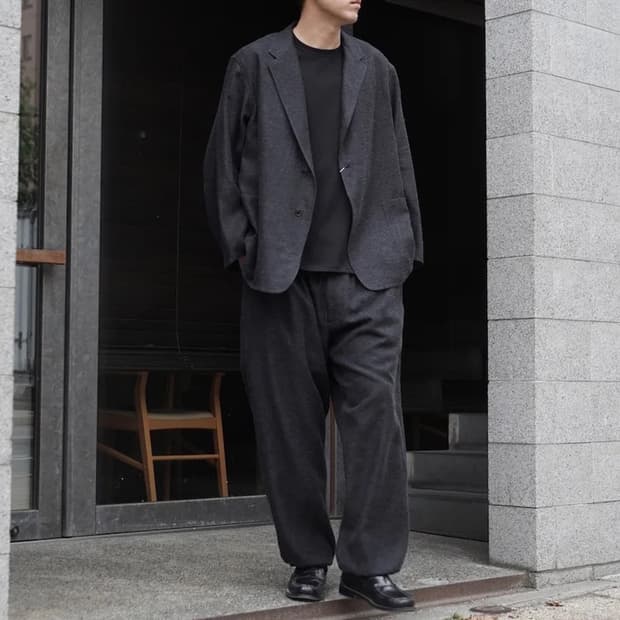 24AW comoli 코모리 캐시미어 실크 셋업
