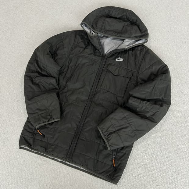 나이키 후드 패딩 자켓 블랙 s