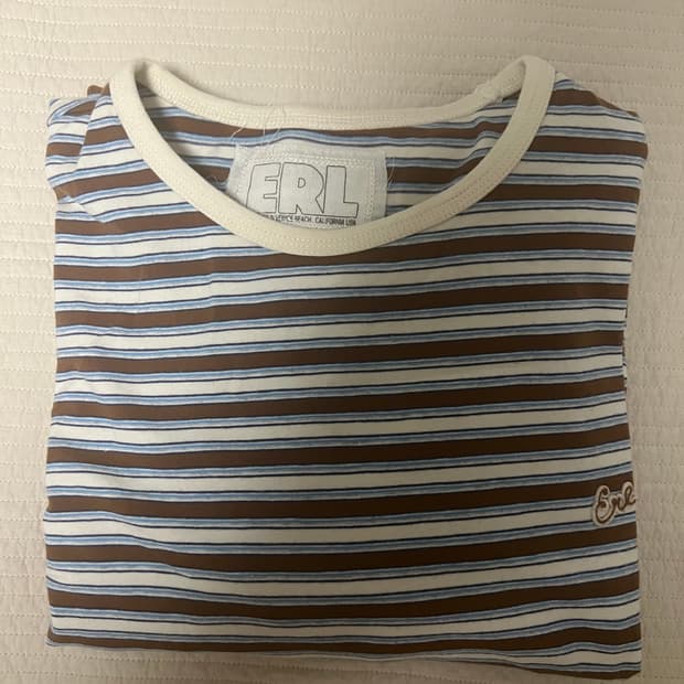 ERL 로고 스트라이프 롱슬리브 XL