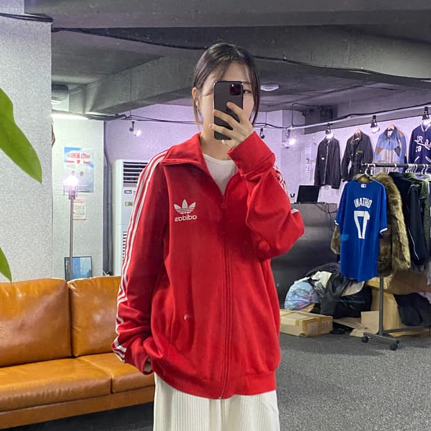 아디다스 유로파 레드 트랙탑 져지 B3142