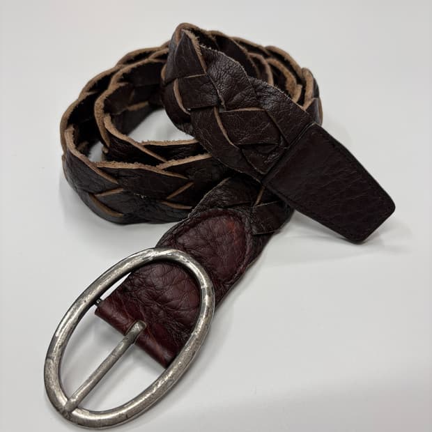 빈티지 브레이디드 위빙 벨트 Braided Leather Belt