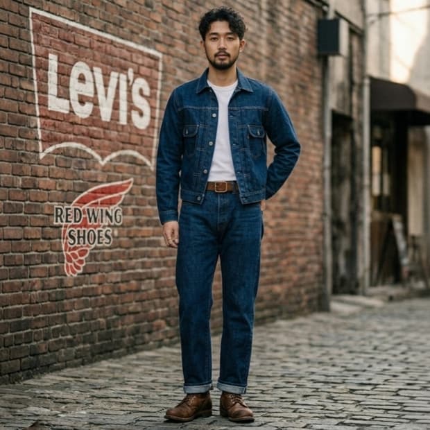 리바이스 503 루즈 스트레이트 데님 (진청/풀기장)