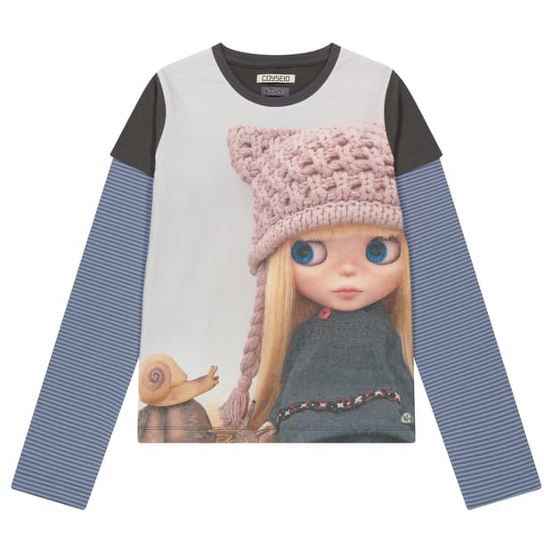 코이세이오 브라이스 스트라이프 롱슬리브 애쉬브라운