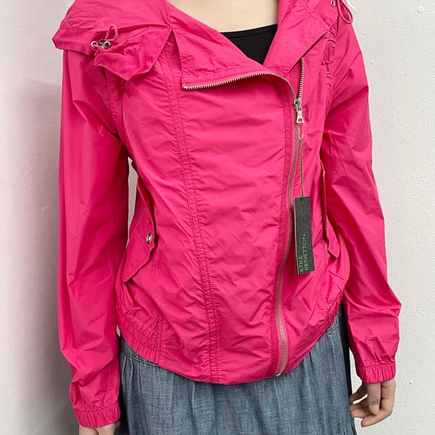 베네통 2way 디테일 나일론 자켓