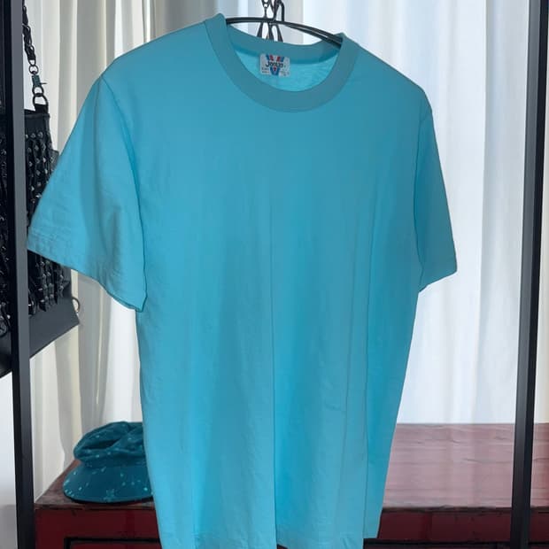 Sky Blue/Turquoise Smile Print Tee