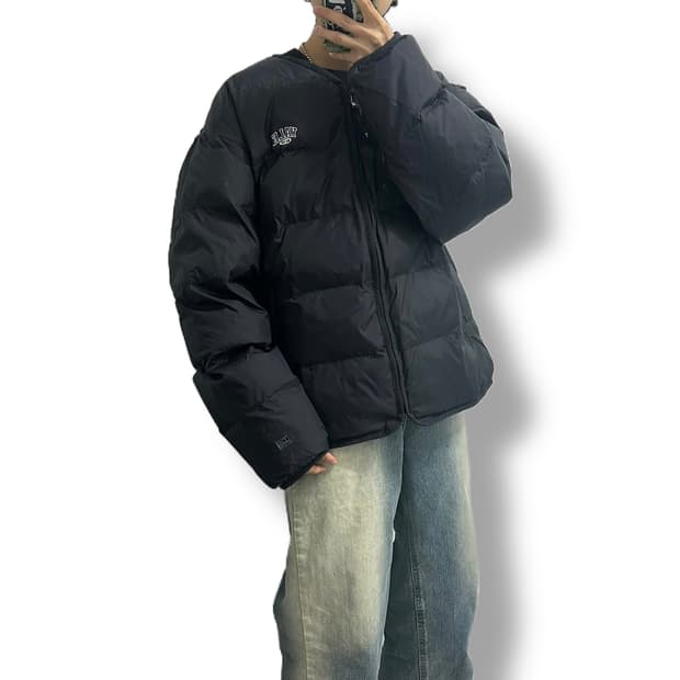 예일 YALE 웜업 퀄팅 패딩 자켓