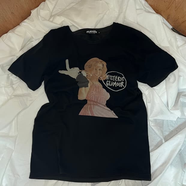 히스테릭글래머 x 플레이보이 그래픽 프린트 티셔츠