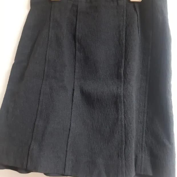 디자이너브랜드 트위드 스커트 치마 h라인 블랙 55