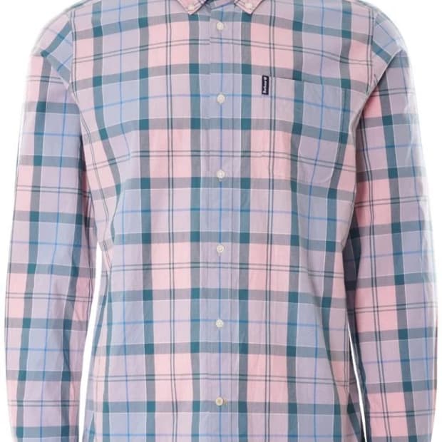 바버 남성 체크셔츠