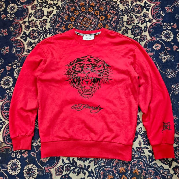 에드하디 시그니쳐 프린팅 스웻 맨투맨 티셔츠