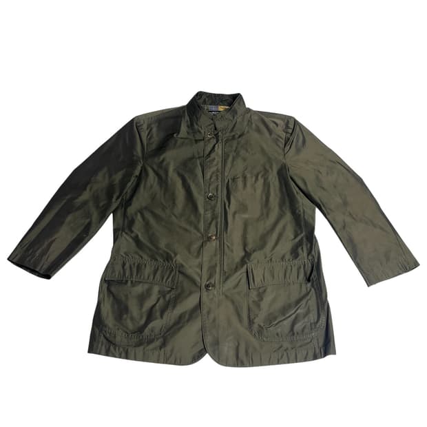 캠브리지 멤버스 올리브 왁스 코튼 헌팅 자켓 L