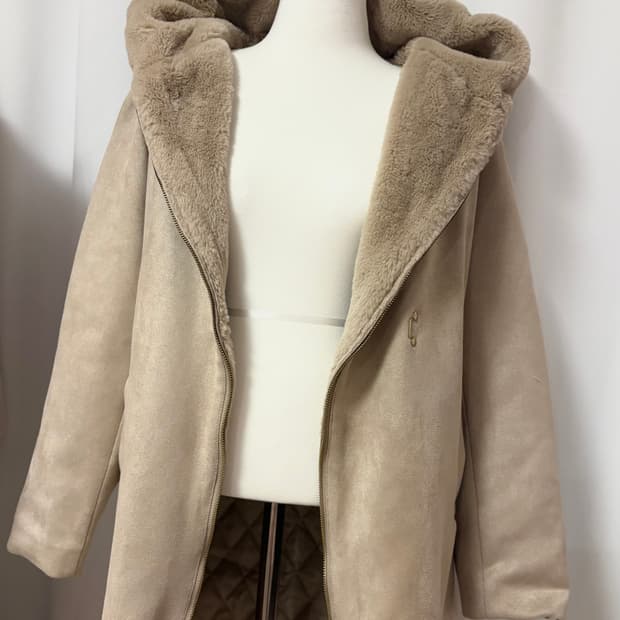 triple rund 일본빈티지 라떼갸루 밍크 퀄팅 코트 