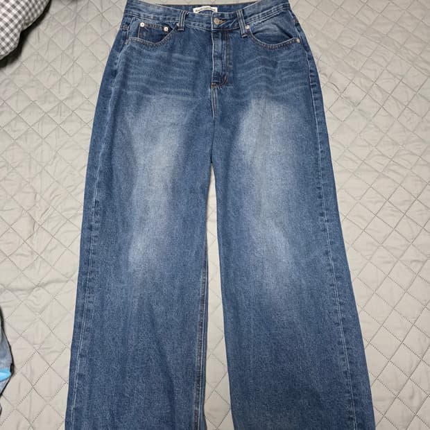 [L] 어널러코드 리자드 와이드데님팬츠 중청