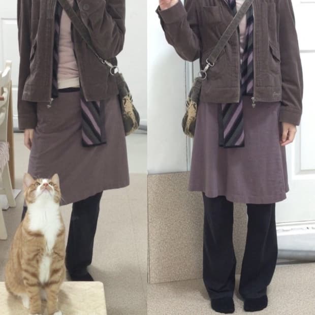 [직수입] 빈티지 모브 브라운 자켓  / 미스식스티 스카프 / 스커트