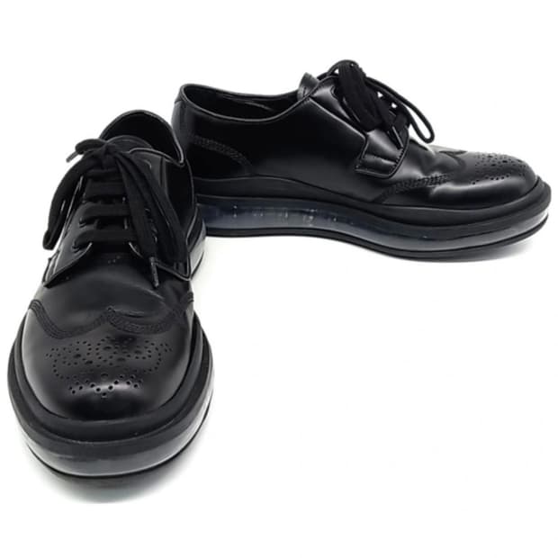 프라다 더비 슈즈 블랙  (남자270)사이즈