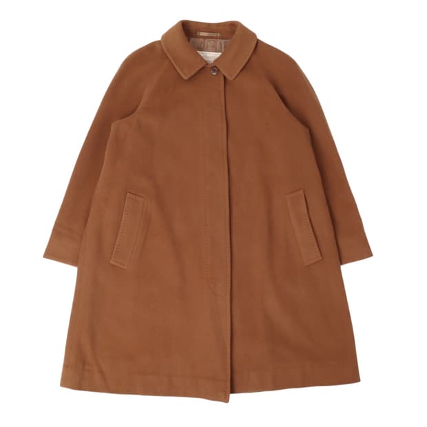 버버리 브라운 캐시미어 싱글 발마칸 코트