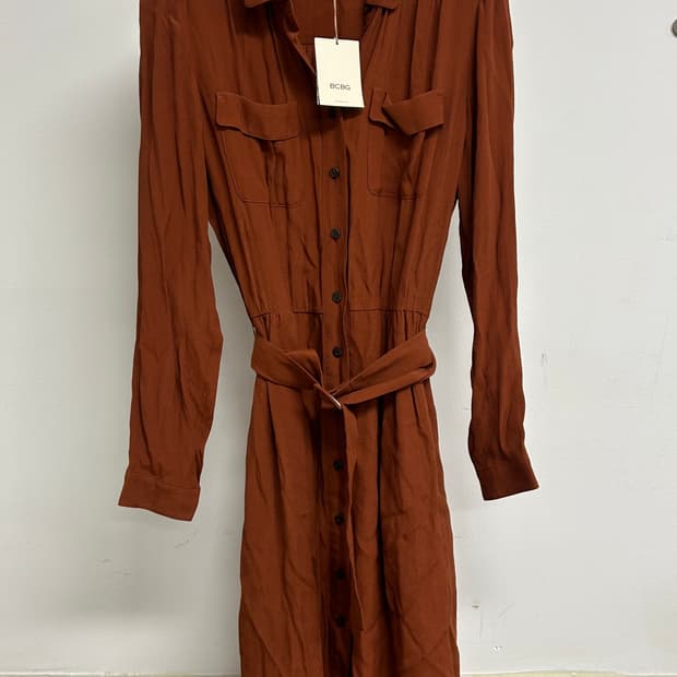 BCBG 브라운 셔츠 원피스