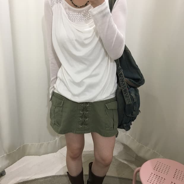레이어드 스커트 롱슬리브