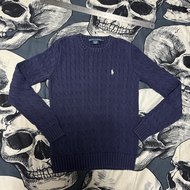 랄프로렌 꽈배기니트 여성 S사이즈 