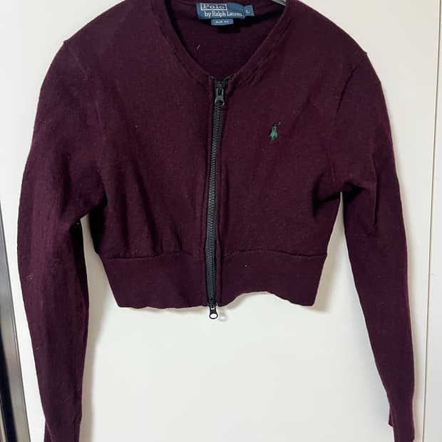 폴로 빈티지 투웨이 리폼 버건디 가디건 