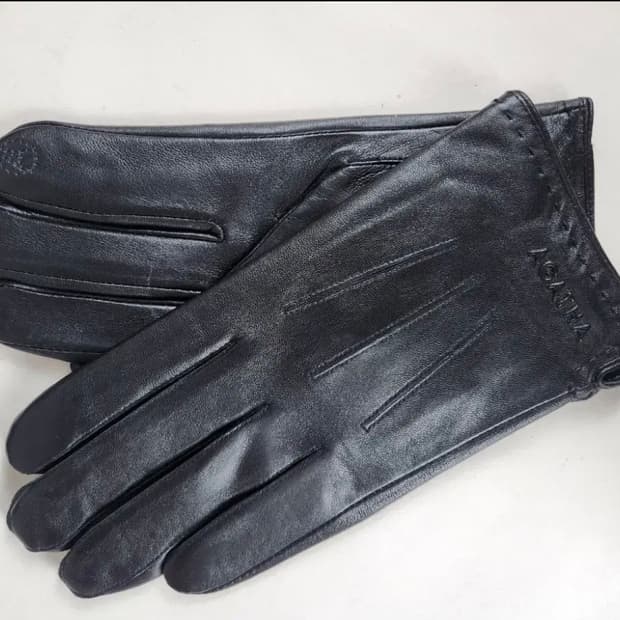 아가타 블랙 남성 가죽장갑