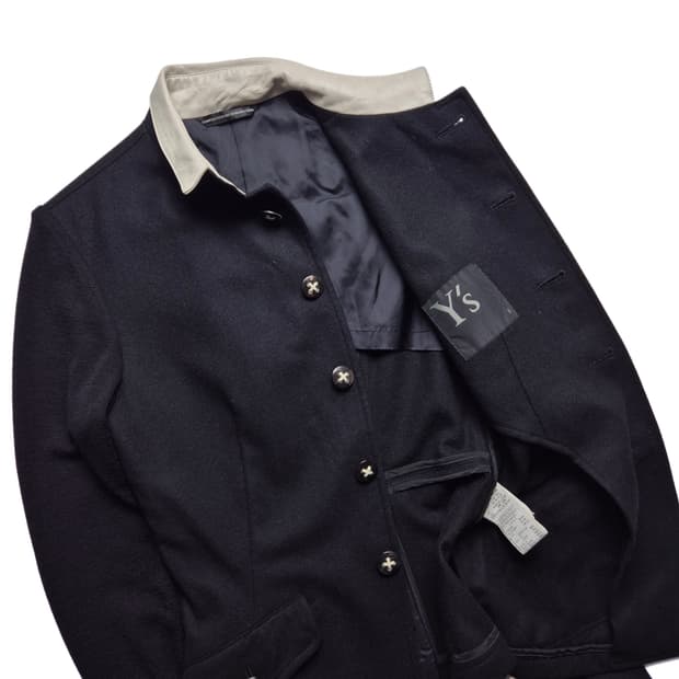 [1] 요지야마모토 와이즈 레더카라 울자켓