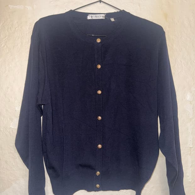 “TOSKANA” Navy knit cardigan