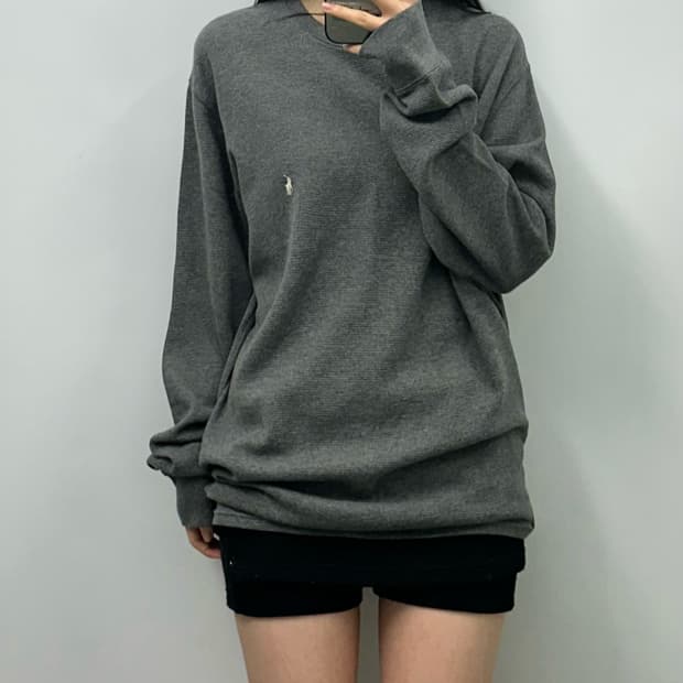 폴로 랄프로렌 신형 그레이 와플 니트 