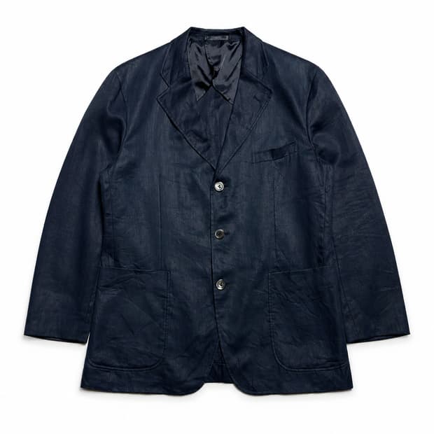 JPN 00s 일본 빈티지 Chaps 챕스 린넨 네이비 블레이저 자켓 M