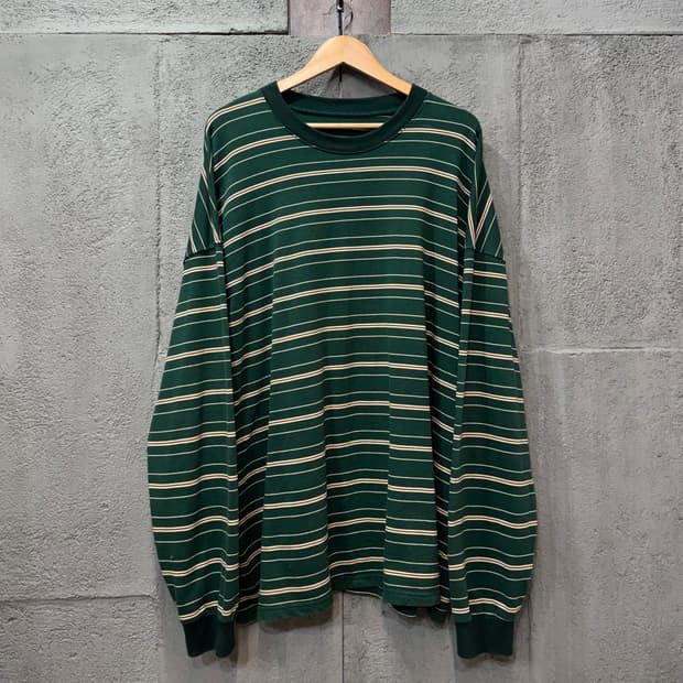 오버사이즈 스트라이프 롱슬리브 티셔츠 (2XL)  
