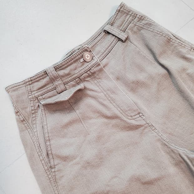 한섬 타임 하이웨스트 와이드 보이핏 데님 팬츠