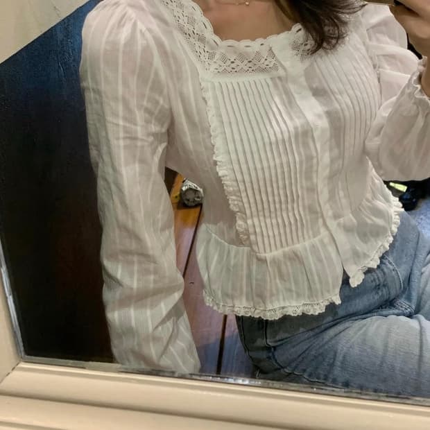 [새 상품] 쥬드마켓 스퀘어 레이스 블라우스