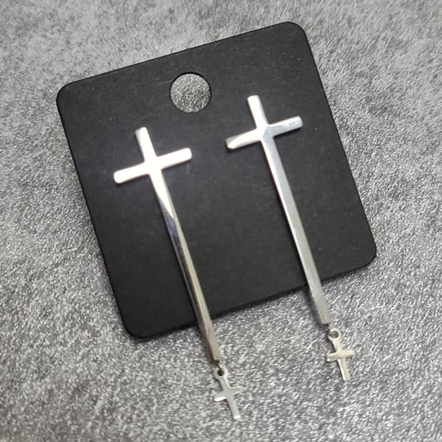 cross earrings