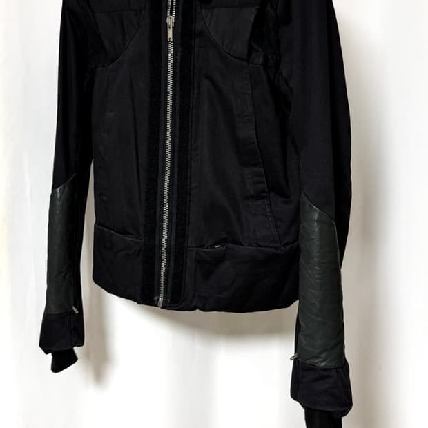 릭오웬스 07 FW 샘플 밀리터리 레더 Mix 봄버 자켓