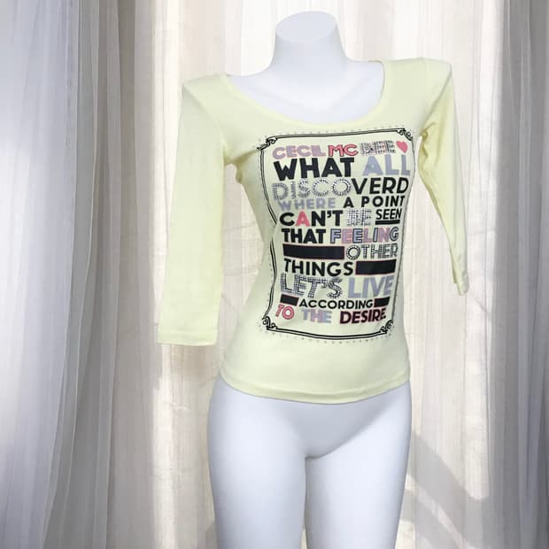 세실맥비 갸루 큐빅 프린팅탑 y2k 헤이세이 오네갸루 로걀