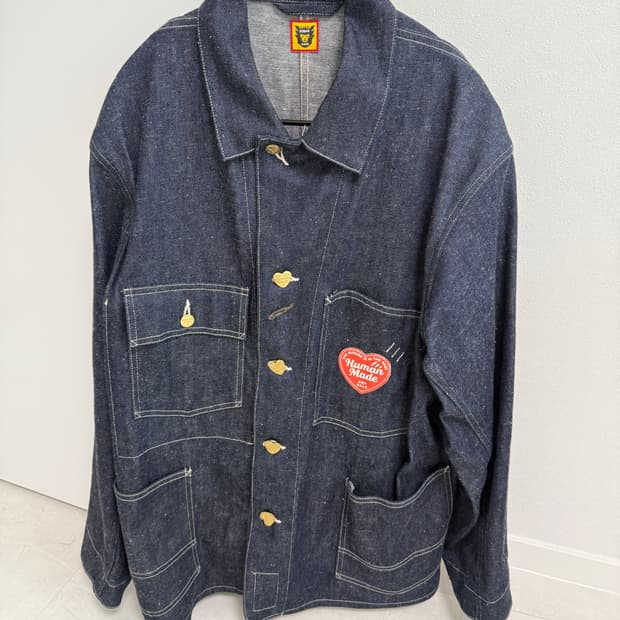 휴먼메이드 데님 커버울 자켓 패스트 인디고