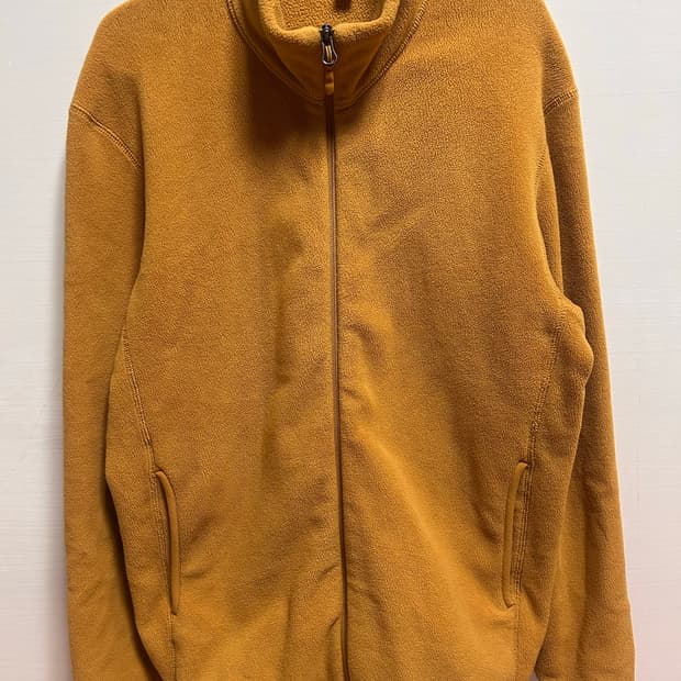 유니클로 후리스 자켓 L 머스타드