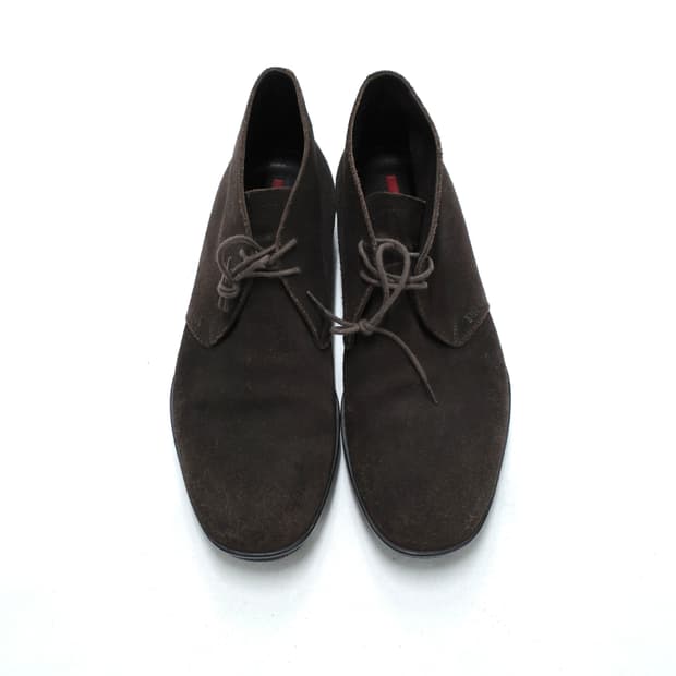 Prada Sport Suede Lace-Up Boots