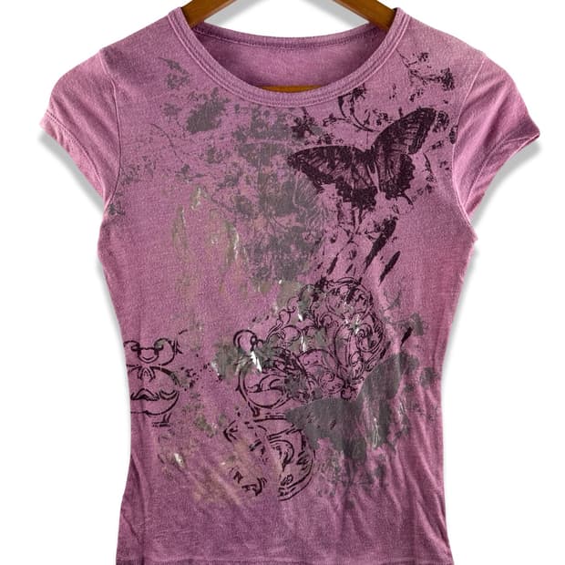 JPN Y2K 버터플라이 반팔티3035