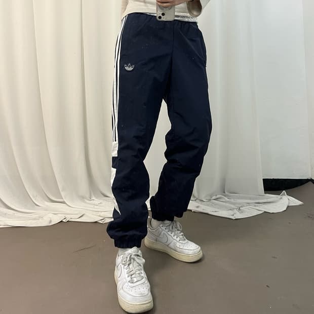 Adidas Navy Firebird Nylon Woven Pants 
