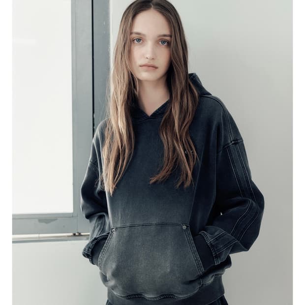 오아이오아이 헤리티지 데님 후드 블랙