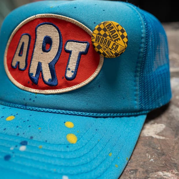 [os] 메이드원 아트 트러커 캡 스카이 블루