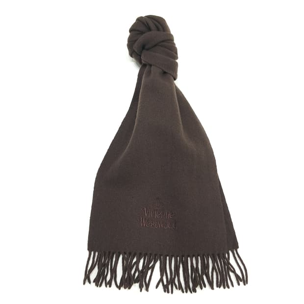 MX112 비비안 웨스트우드 다크브라운 목도리 머플러