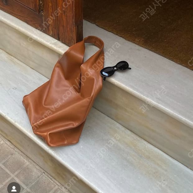 얼바닉30  레더 카멜 토트백