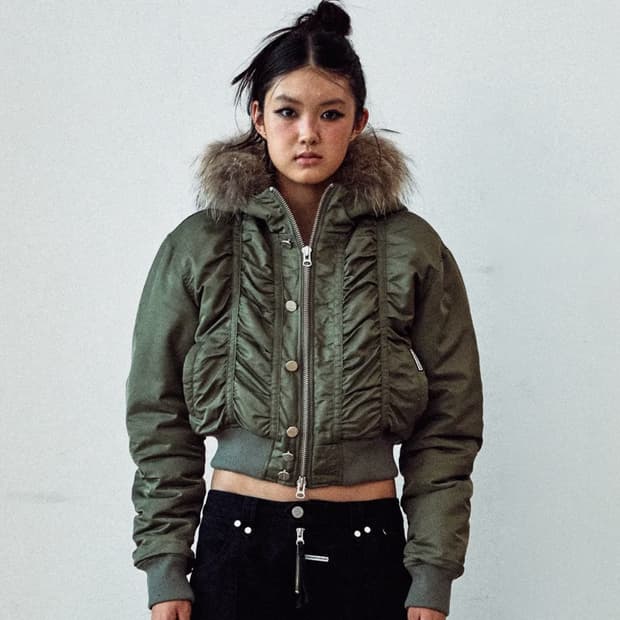 더바이닐하우스 퍼 후드 봄버자켓