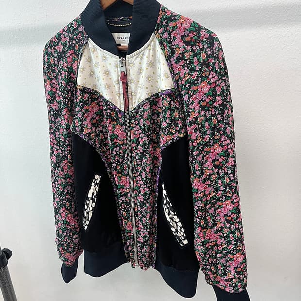 여) 코치 실크 트랙자켓 