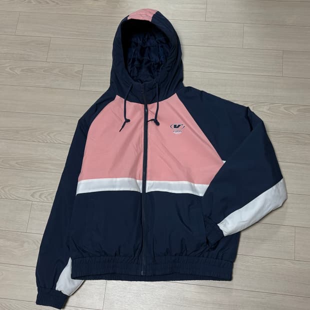 반스 핑크 배색 경량패딩 바람막이 S